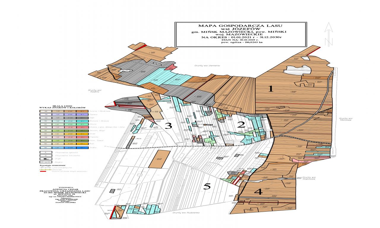 Mapa Gospodarcza Lasu wsi Józefów