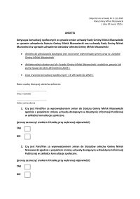 Ankieta dotycząca konsultacji społecznych